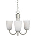 Miles Three Light Chandelier by Generation Lighting. Made from steel in a traditional style.