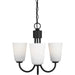 Miles Three Light Chandelier by Generation Lighting. Made from steel in a traditional style.