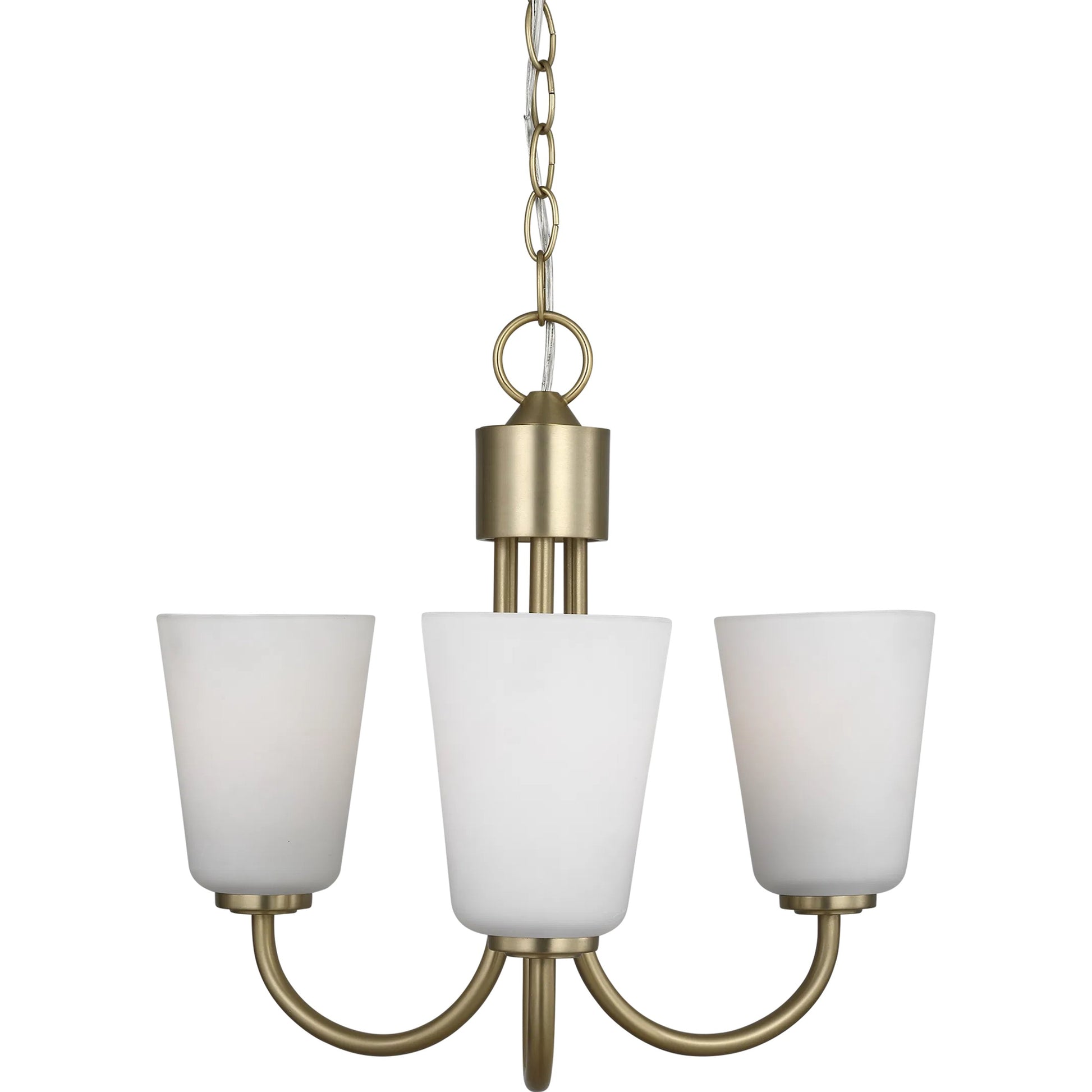 Miles Three Light Chandelier by Generation Lighting. Made from steel in a traditional style.