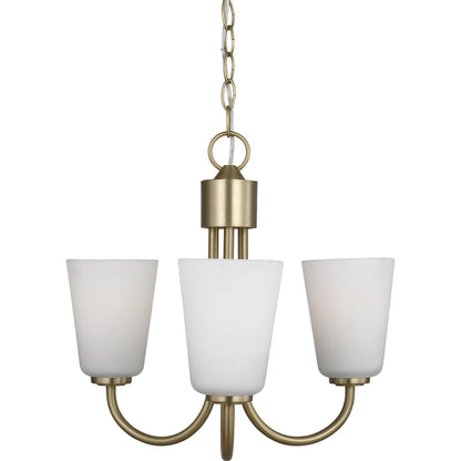 Miles Three Light Chandelier by Generation Lighting. Made from steel in a traditional style.