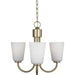 Miles Three Light Chandelier by Generation Lighting. Made from steel in a traditional style.