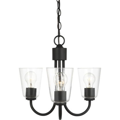 Miles Three Light Chandelier by Generation Lighting. Made from steel in a traditional style.