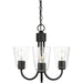 Miles Three Light Chandelier by Generation Lighting. Made from steel in a traditional style.