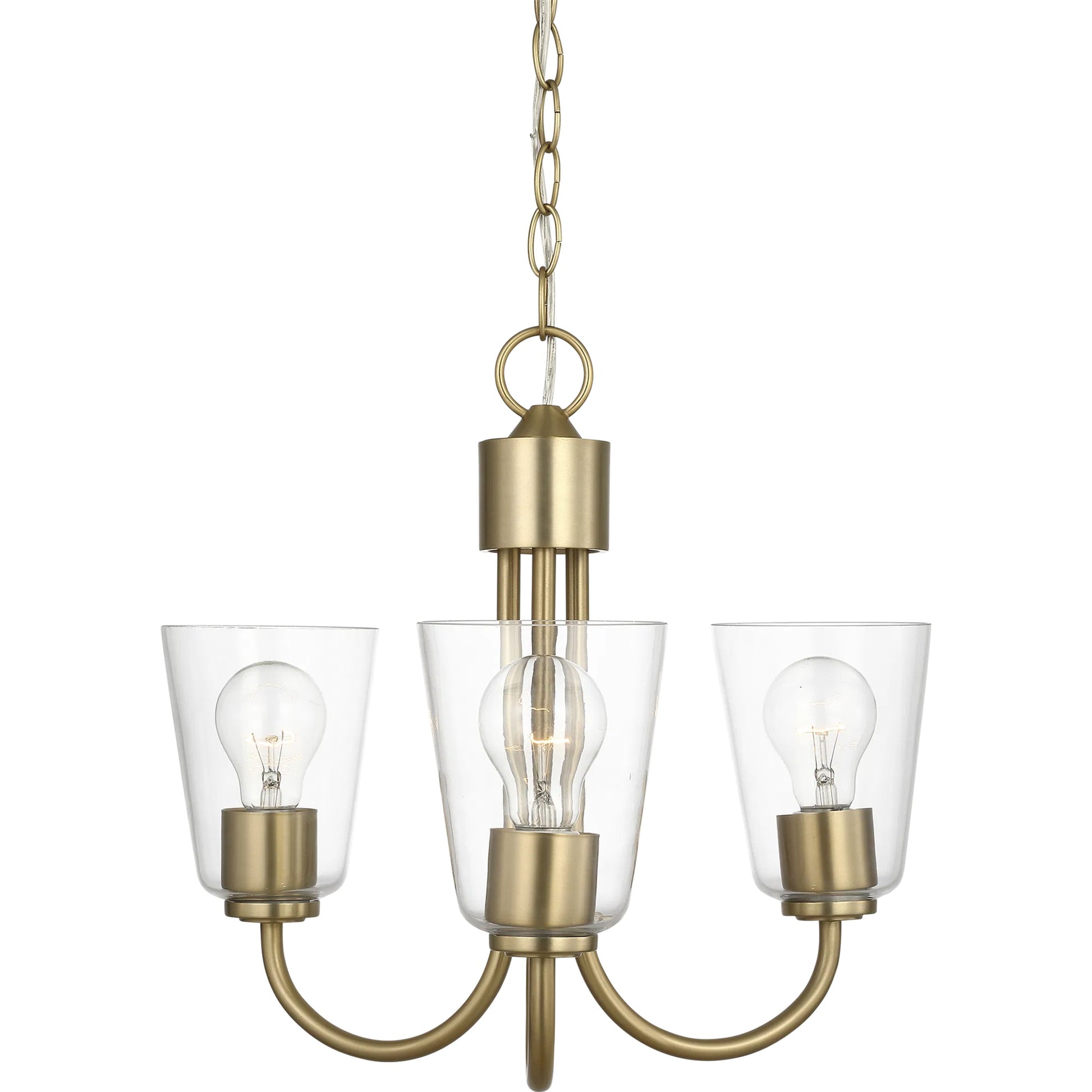 Miles Three Light Chandelier by Generation Lighting. Made from steel in a traditional style.
