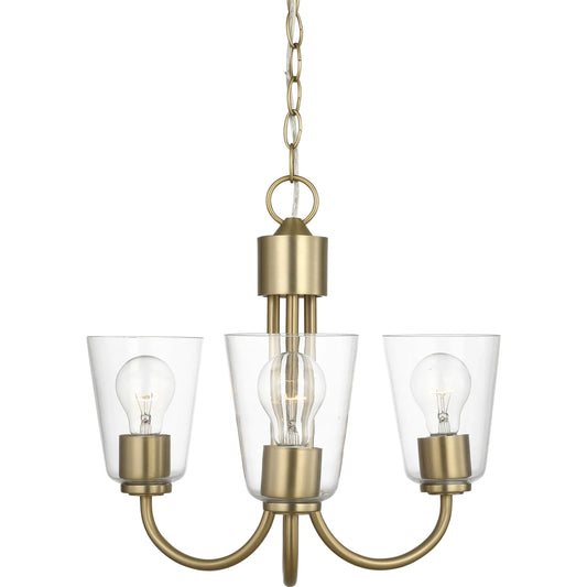 Miles Three Light Chandelier by Generation Lighting. Made from steel in a unique style.