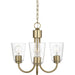 Miles Three Light Chandelier by Generation Lighting. Made from steel in a traditional style.