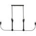 Maya Six Light Linear Chandelier by Generation Lighting. Made from steel in a transitional style.