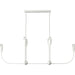 Maya Six Light Linear Chandelier by Generation Lighting. Made from steel in a transitional style.