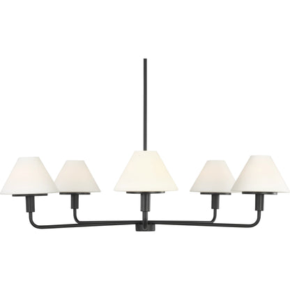 Mendota Five Light Chandelier by Generation Lighting. Made from steel in a traditional style.