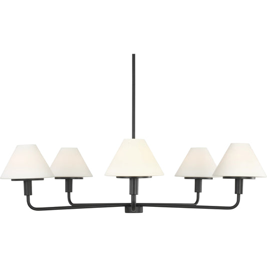Mendota Five Light Chandelier by Generation Lighting. Made from steel in a unique style.