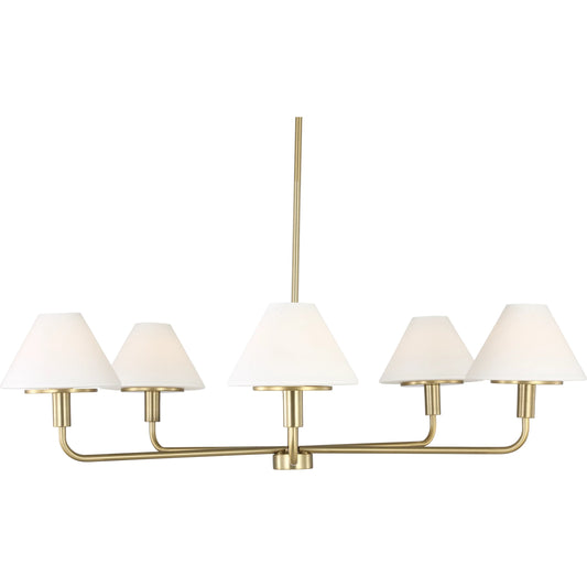 Mendota Five Light Chandelier by Generation Lighting. Made from steel in a unique style.