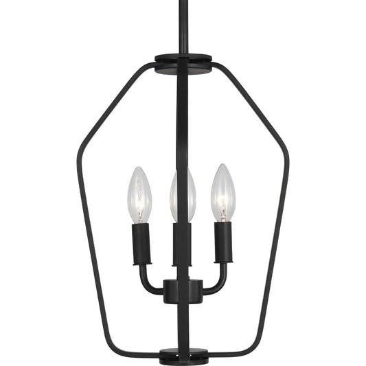 Kennan Three Light Chandelier by Generation Lighting. Made from steel in a traditional style.