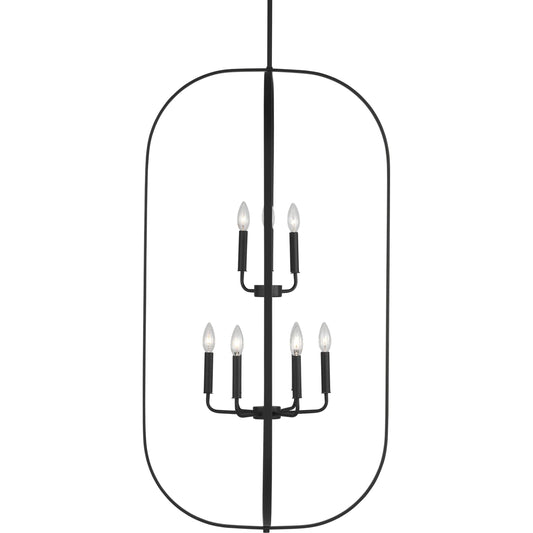Loretto 9-Light Chandelier by Generation Lighting. Made from steel in a unique style.