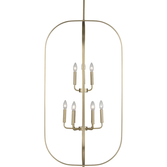 Loretto 9-Light Chandelier by Generation Lighting. Made from steel in a unique style.