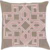 Taupe, Salmon, Ivory / Down Feather / 18" x 18"