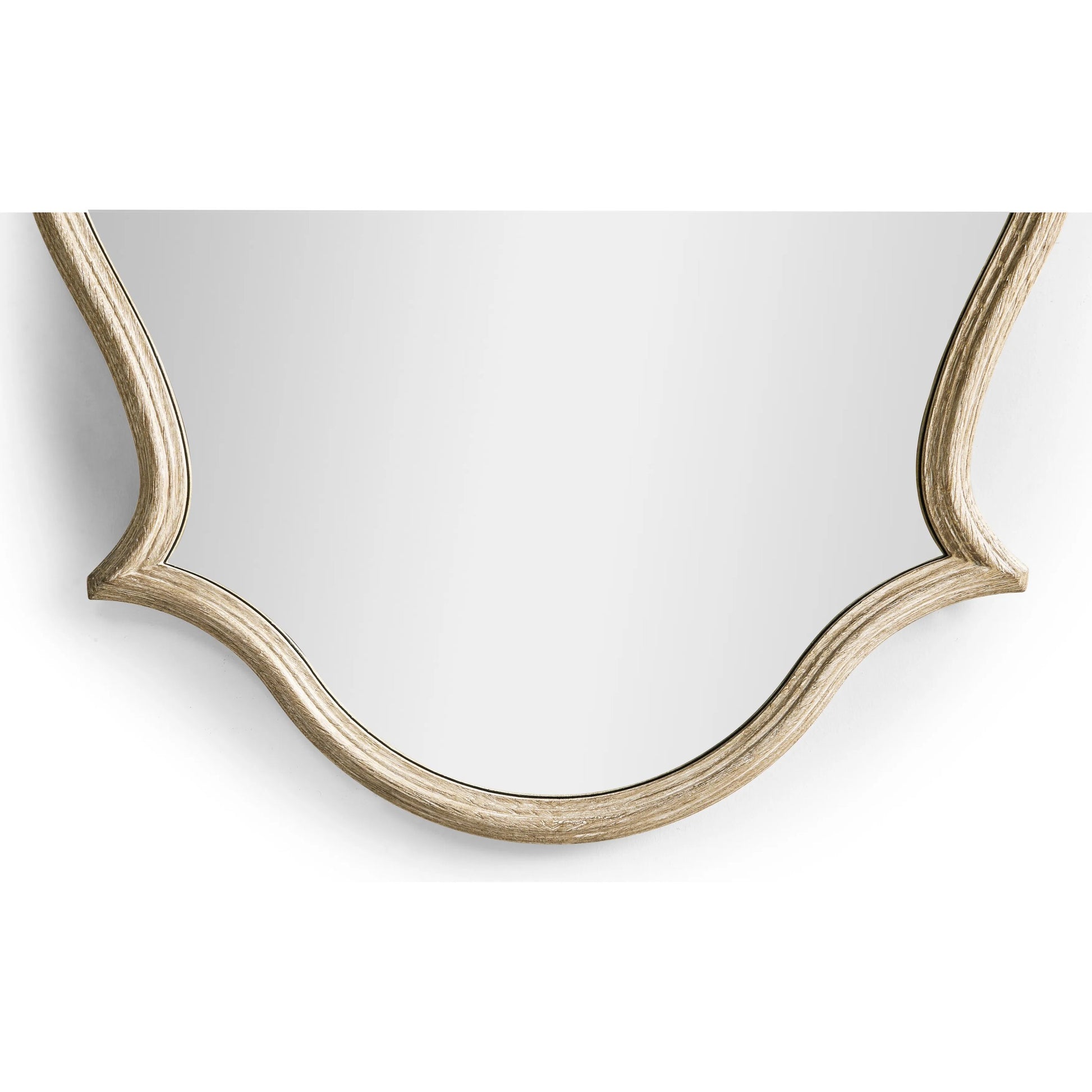 Downton Wall Mirror by Jonathan Charles in white and venetian white oak with antique gold leaf. Made from oak, mirror in a traditional style.