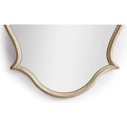 Downton Wall Mirror by Jonathan Charles in white and venetian white oak with antique gold leaf. Made from oak, mirror in a traditional style.