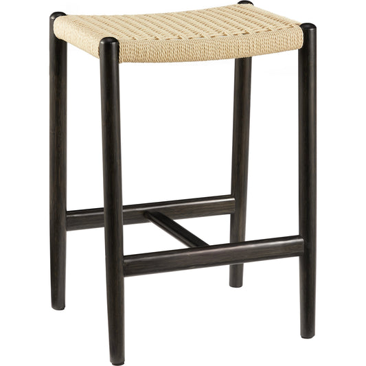 Leif Counter Height Stool by Greenington in caviar. Made from solid moso bamboo in a cottage & farmhouse style.