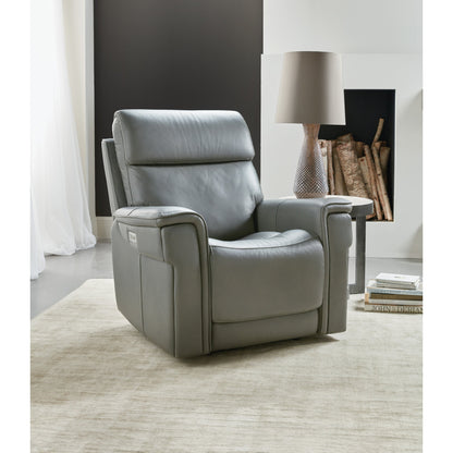 Lyra Zero Gravity Power Recliner by Hooker Furniture. Made from leather in a traditional style.