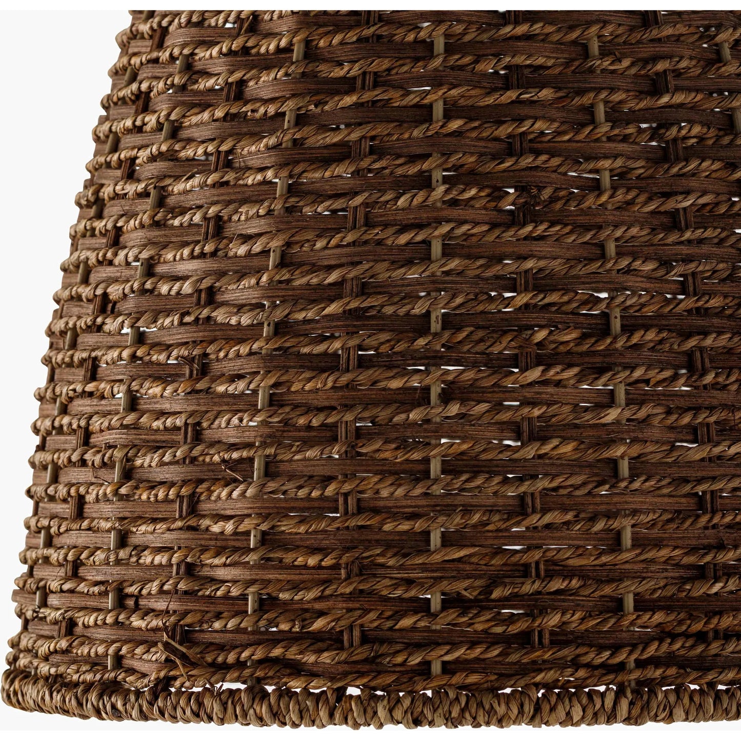 002 SI-2048816 | Closeup | Gallus - 476515 by Livabliss in fixture: dark brown, cord: black and painted natural black sand. Made from fixture: rattan in a cottage & farmhouse style.
