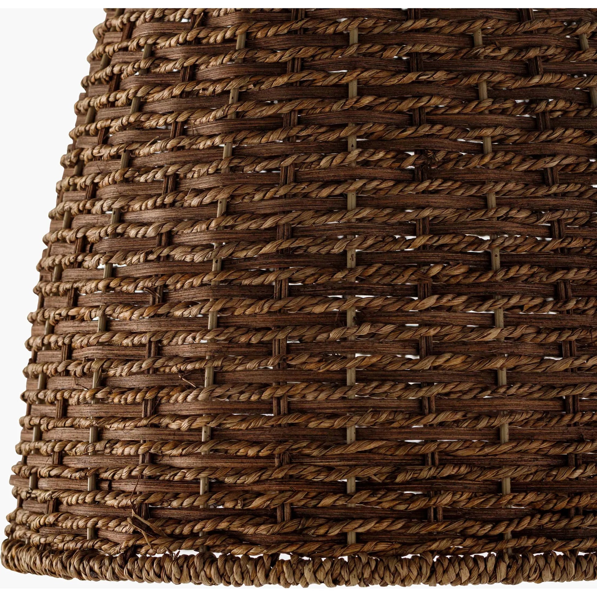 Gallus - 476515 by Livabliss in fixture: dark brown, cord: black and painted natural black sand. Made from fixture: rattan in a cottage & farmhouse style.