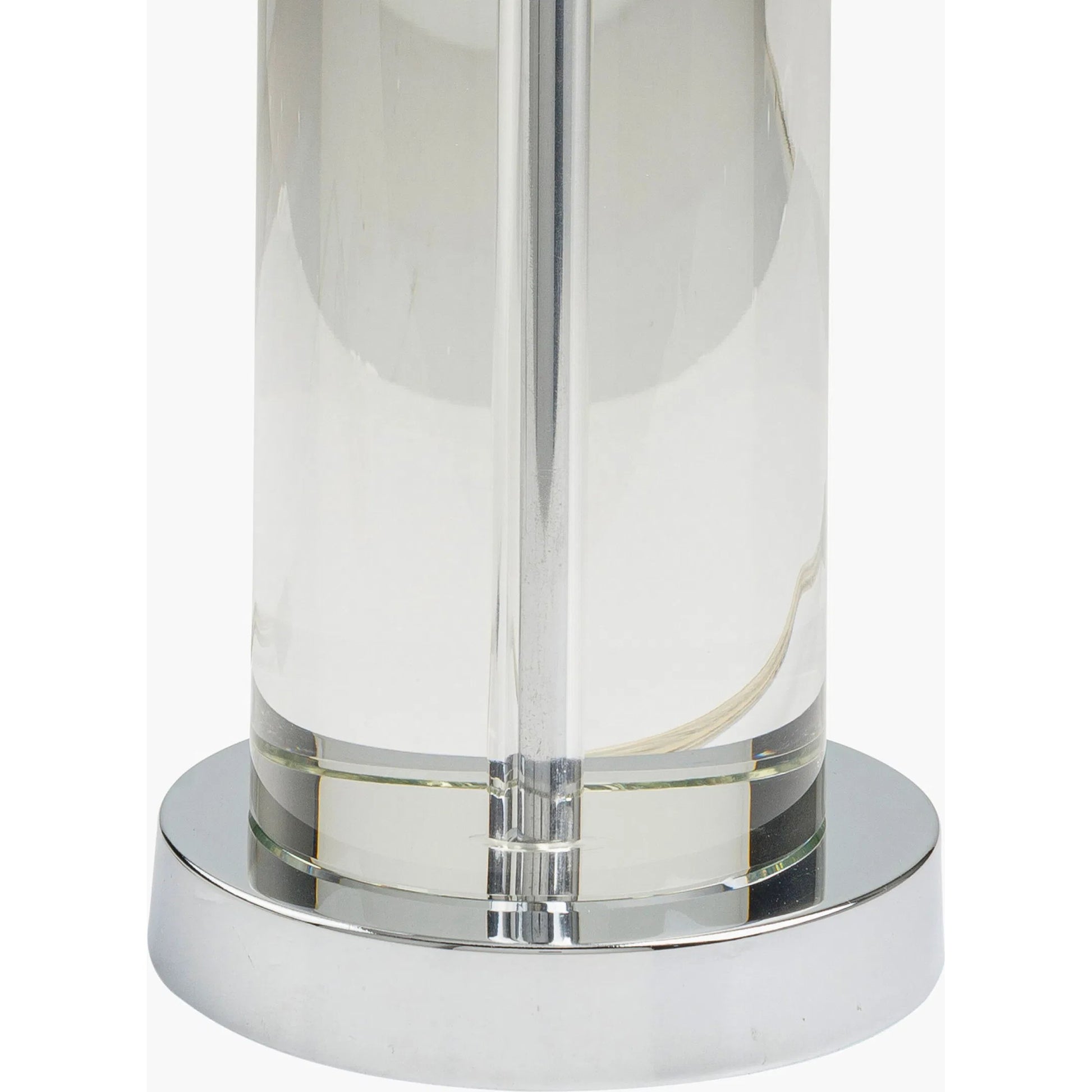 Glamorous - 498999 by Surya in translucent, metallic nickel, white, clear, metallic silver and natural crystal. Made from body: crystal, base: metal, shade (outside): linen, shade (inside): polyester, finial: crystal in a modern 