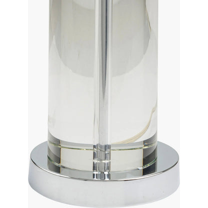 Glamorous - 498999 by Surya in translucent, metallic nickel, white, clear, metallic silver and natural crystal. Made from body: crystal, base: metal, shade (outside): linen, shade (inside): polyester, finial: crystal in a modern 