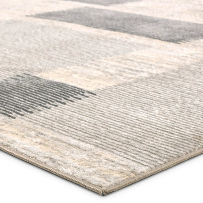 Gallium GLM01 Rug by Jaipur Living in cream, gray, beige. Made from 100% polyester in a unique style.