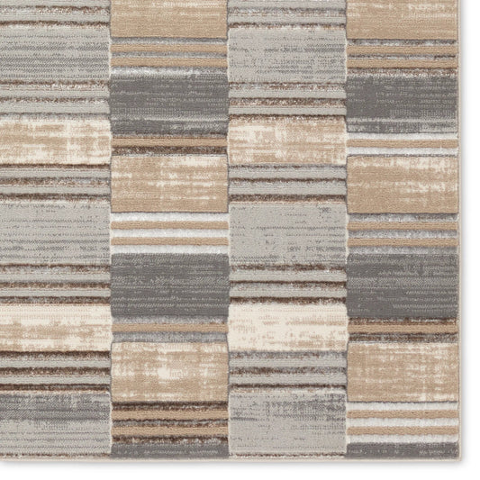 Gallium GLM04 Rug by Jaipur Living in tan, cream, gray. Made from 100% polyester in a unique style.
