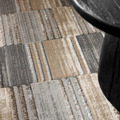 Gallium GLM04 Rug by Jaipur Living in tan, cream, gray. Made from 100% polyester in a unique style.