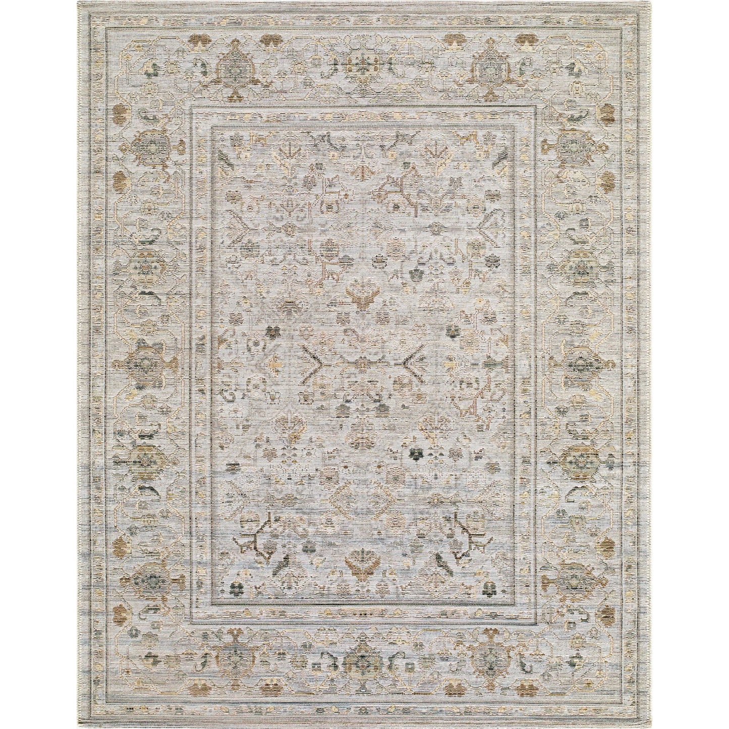 000 SI-2529540,SI-2529541,SI-2529542,SI-2529543,SI-2631256 | Primary Silo | Goblen GLN-2300 Rug by Livabliss in ivory, taupe, sage, charcoal, sandstone. Made from wool, cotton, polyester in a unique style.