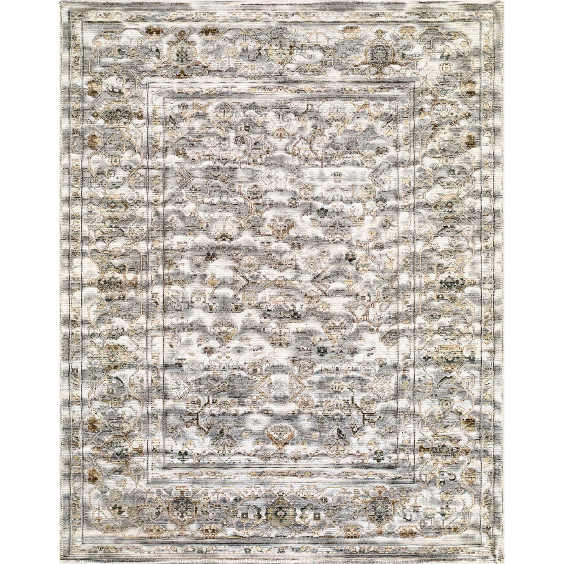 Goblen GLN-2300 Rug by Livabliss in ivory, taupe, sage, charcoal, sandstone. Made from wool, cotton, polyester in a unique style.