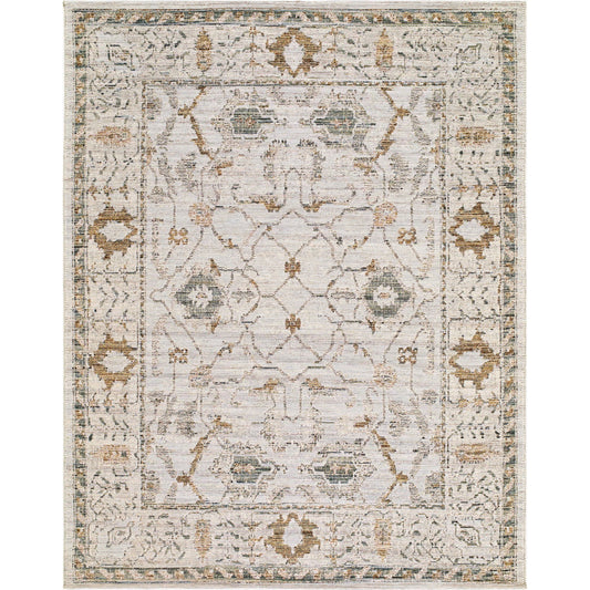Goblen GLN-2302 Rug by Livabliss in ivory, sage, taupe, charcoal, sandstone. Made from wool, cotton, polyester in a unique style.