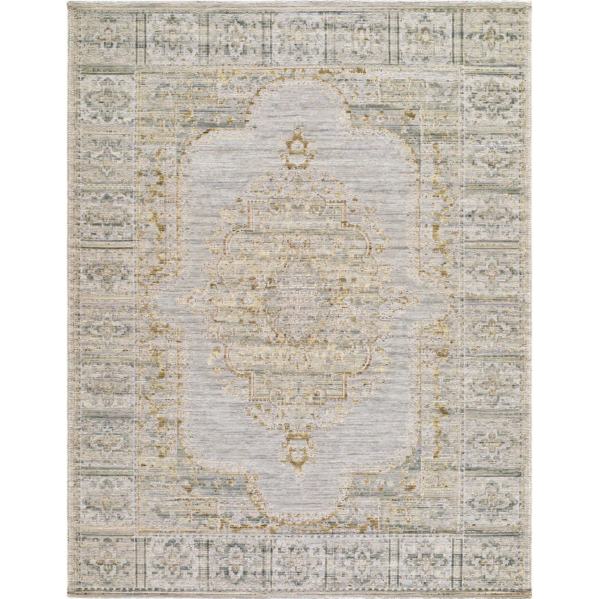 Goblen GLN-2303 Rug by Livabliss in pewter, sage, sandstone, olive, slate. Made from wool, cotton, polyester in a unique style.