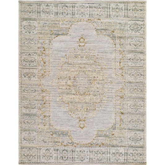 Goblen GLN-2303 Rug by Livabliss in pewter, sage, sandstone, olive, slate. Made from wool, cotton, polyester in a unique style.