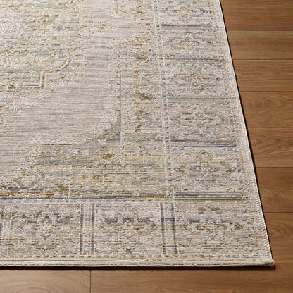 Goblen GLN-2303 Rug by Livabliss in pewter, sage, sandstone, olive, slate. Made from wool, cotton, polyester in a unique style.