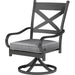 Monterey Outdoor Swivel Dining Chair by Sunset West in browns. Made from aluminum in a cottage & farmhouse style.