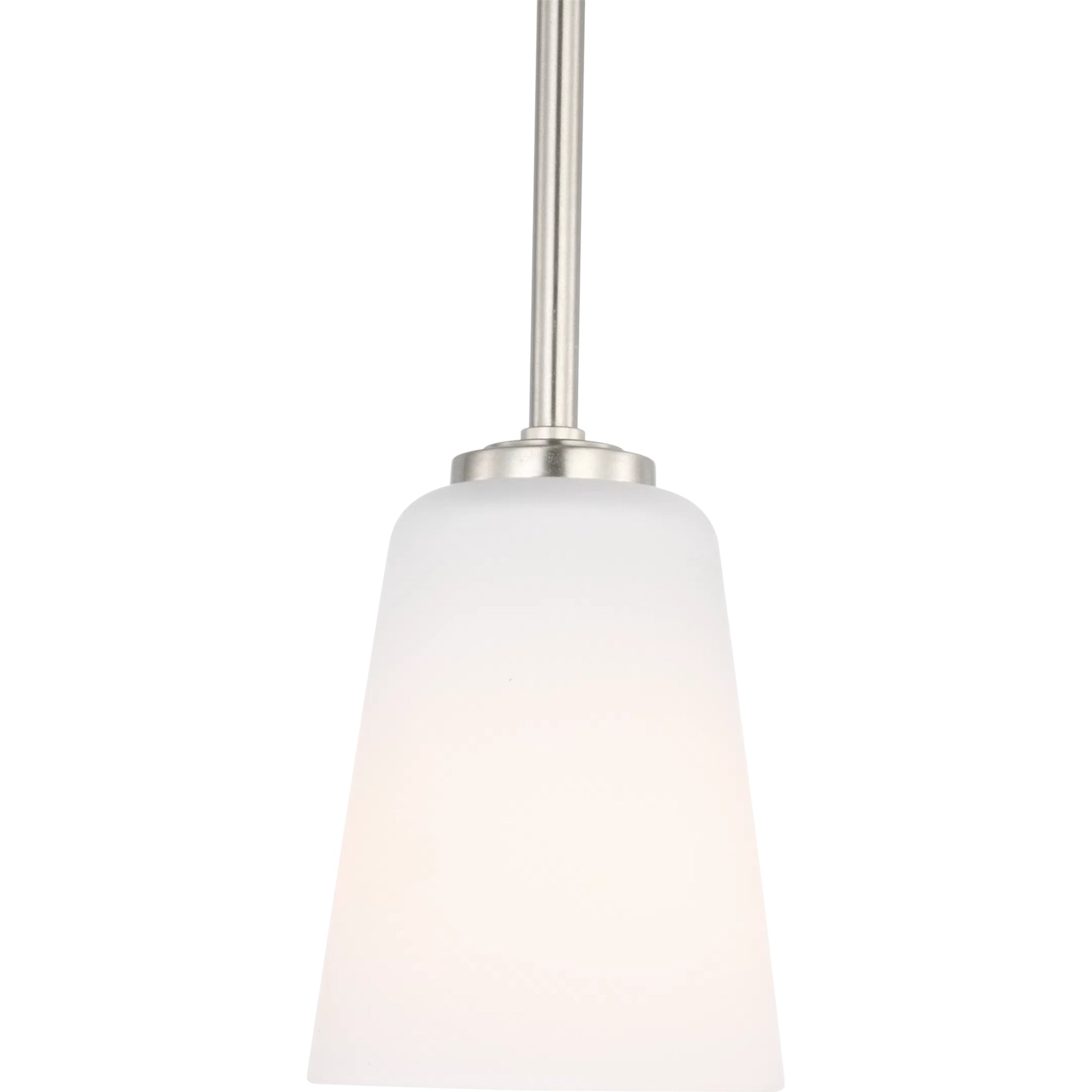 Miles One Light Mini-Pendant by Generation Lighting. Made from steel in a traditional style.