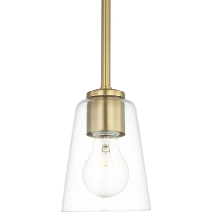 Miles One Light Mini-Pendant by Generation Lighting. Made from steel in a traditional style.