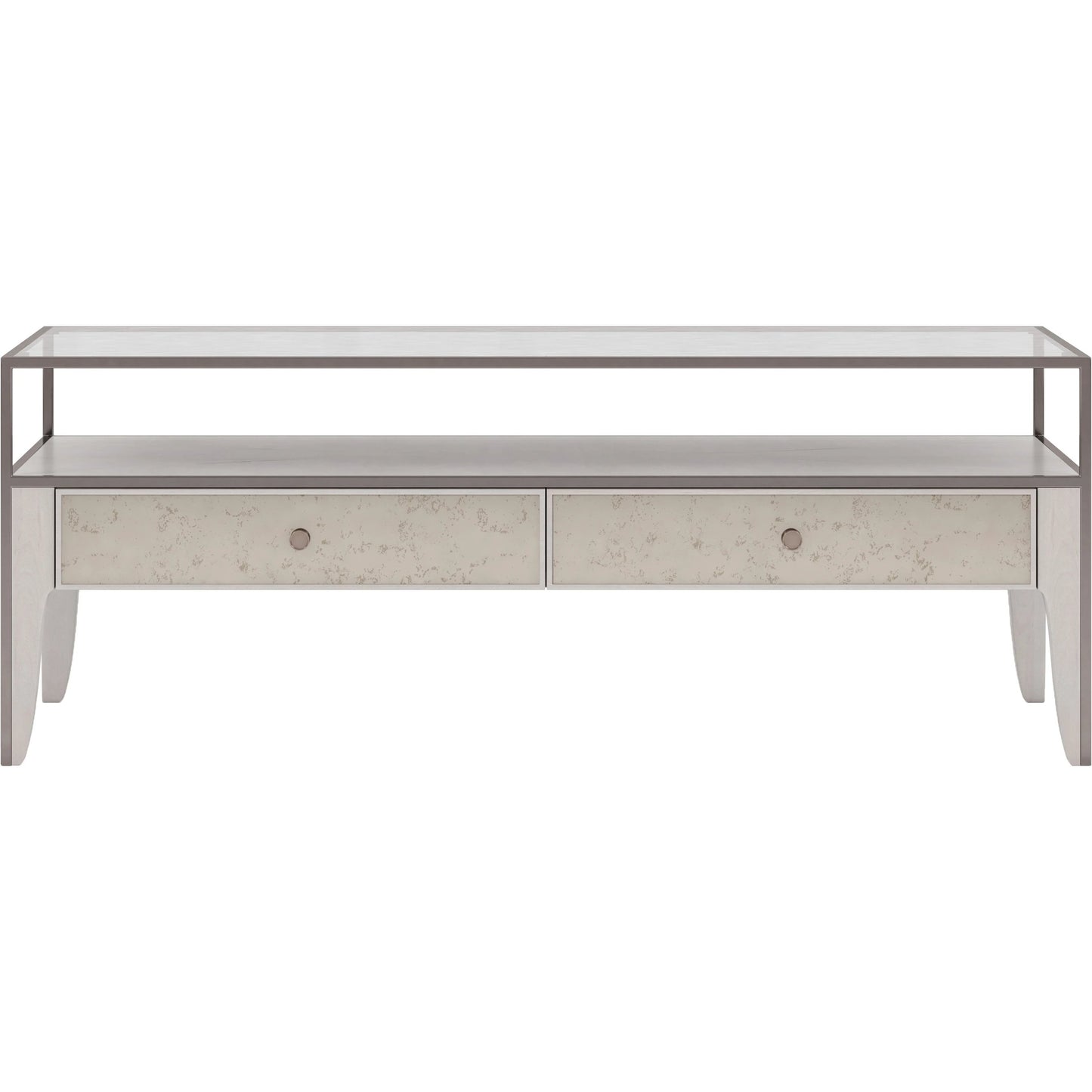 002 SI-2155800 | Additional Silo | Mezzanine Rectangular Cocktail Table by A.R.T. Furniture in dove gray. Made from parawood, poplar solids, maple veneer, mirror, glass, steel in a modern style.