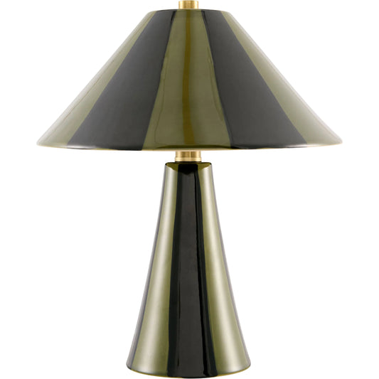 Galleria Accent Table Lamp by Livabliss in colored, electroplated. Made from ceramic, polyester, iron in a unique style.