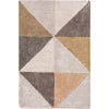 Light Beige, Tan, Light Gray, Gray, Charcoal, Pale Pink / 2' x 3'
