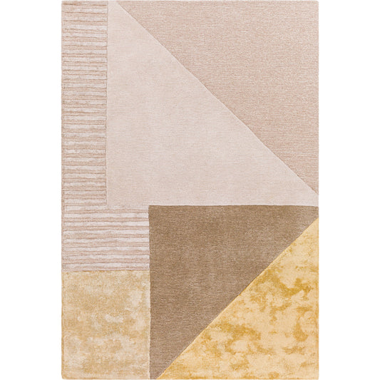 Glasgow Rug - 29178 by Surya in cream, light beige, medium gray, mustard. Made from 60% viscose, 40% wool in a unique style.