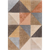 Rose, Blue, Charcoal, Medium Gray, Light Beige, Light Gray / 8'10" x 12'