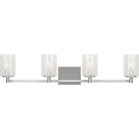 Parker Four Light Bath Vanity by Generation Lighting. Made from steel in a unique style.