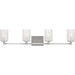 Parker Four Light Bath Vanity by Generation Lighting. Made from steel in a transitional style.