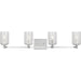 Parker Four Light Bath Vanity by Generation Lighting. Made from steel in a transitional style.