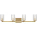 Parker Four Light Bath Vanity by Generation Lighting. Made from steel in a transitional style.