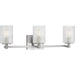 Lando Three Light Vanity Light by Generation Lighting. Made from steel in a transitional style.