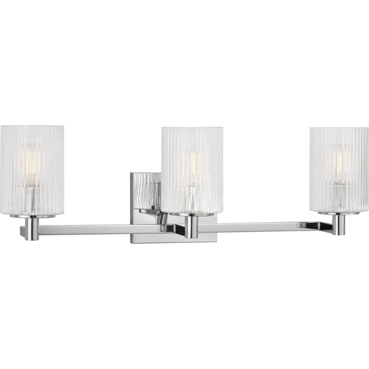 Lando Three Light Vanity Light by Generation Lighting. Made from steel in a transitional style.